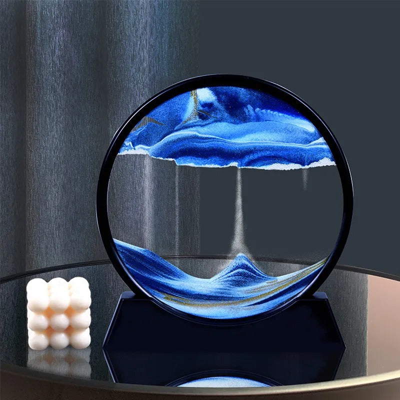 3D Sandscape Roundglass-Black Base