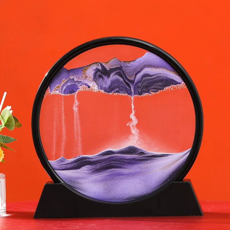 3D Sandscape Roundglass-Black Base