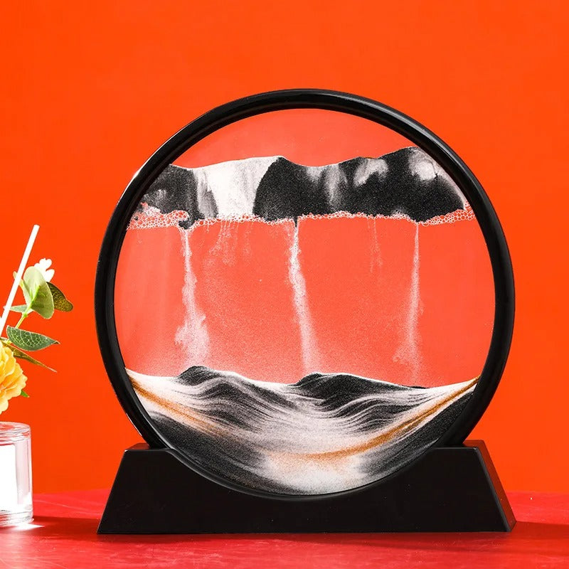 3D Sandscape Roundglass-Black Base