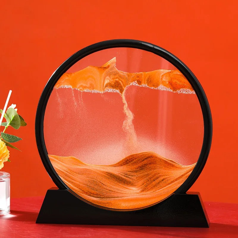 3D Sandscape Roundglass-Black Base