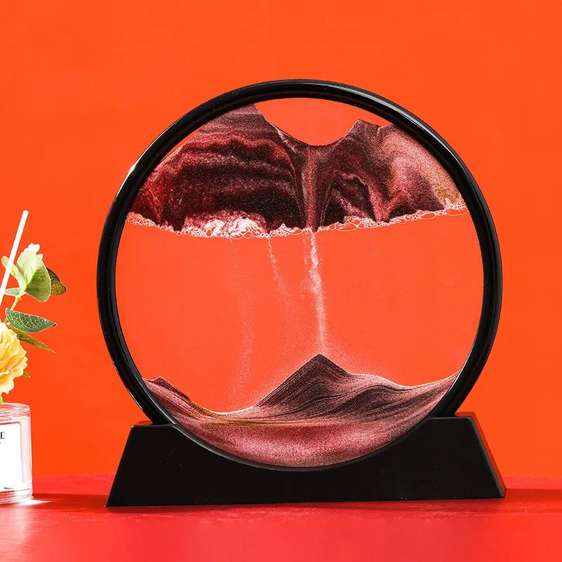3D Sandscape Roundglass-Black Base