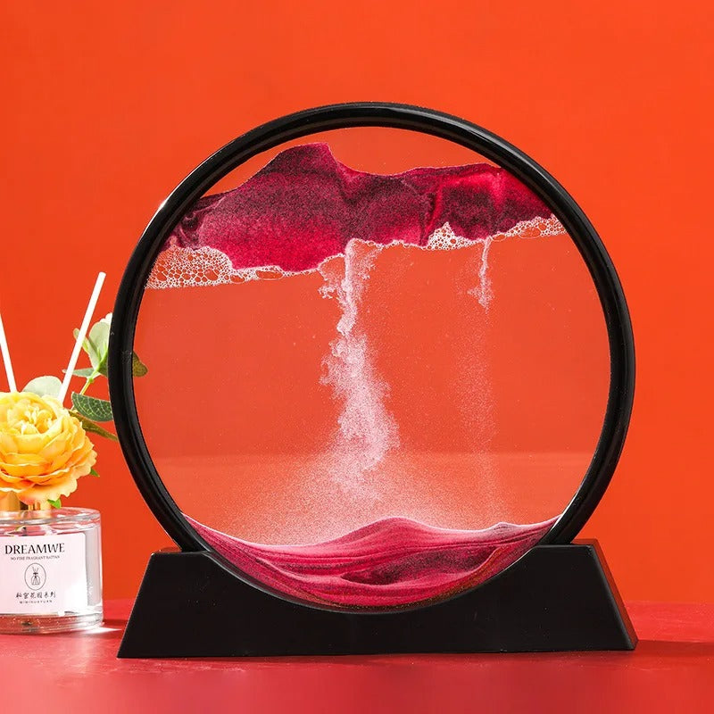 3D Sandscape Roundglass-Black Base