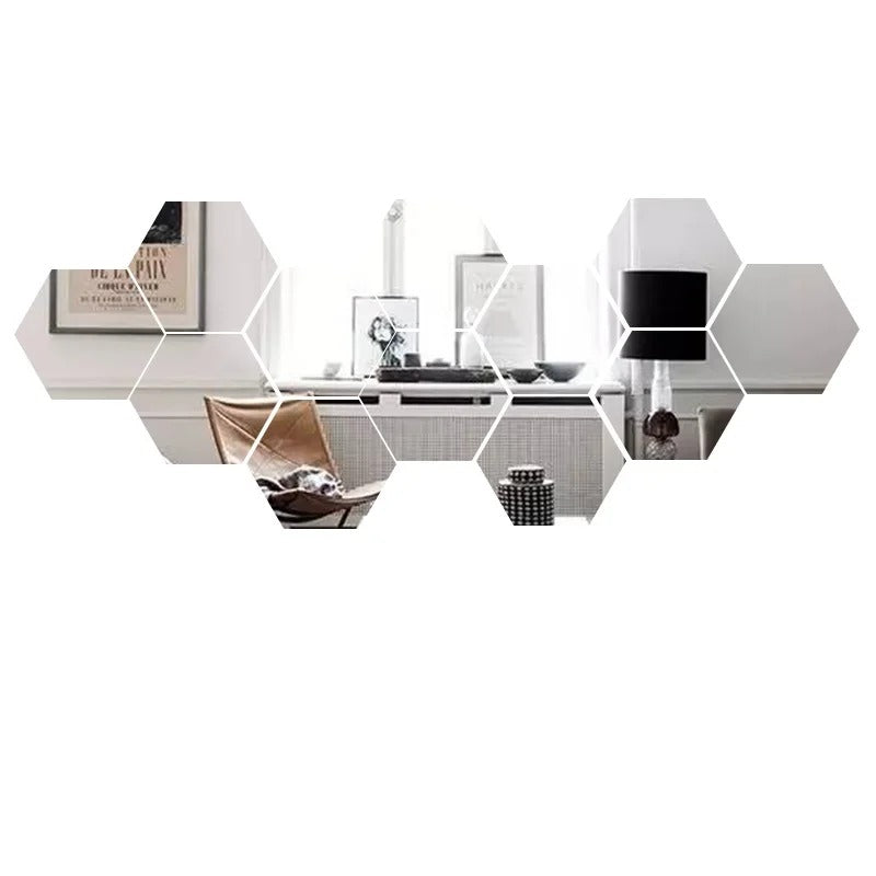Hexa Mirrors: Hexagon Shaped Reflective Stickers