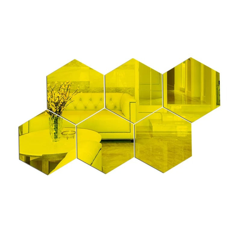 Hexa Mirrors: Hexagon Shaped Reflective Stickers