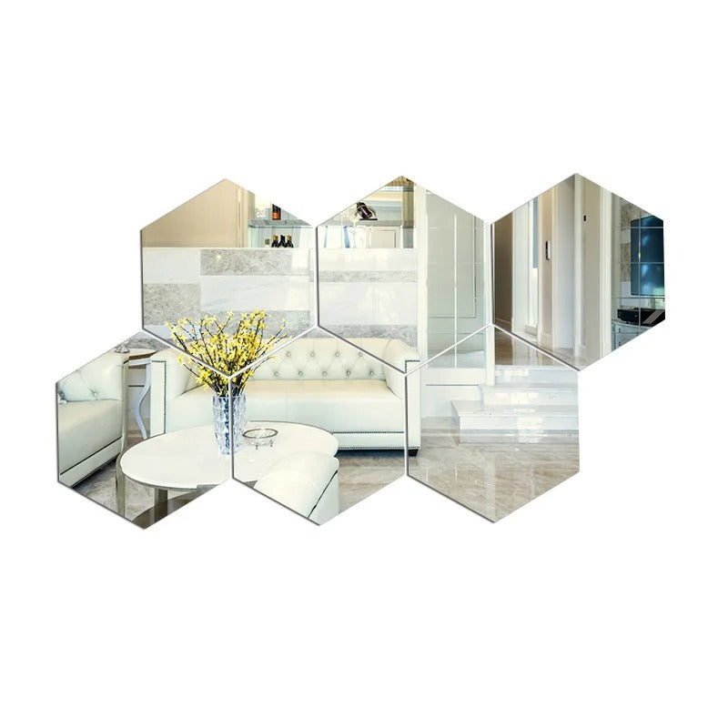 Hexa Mirrors: Hexagon Shaped Reflective Stickers