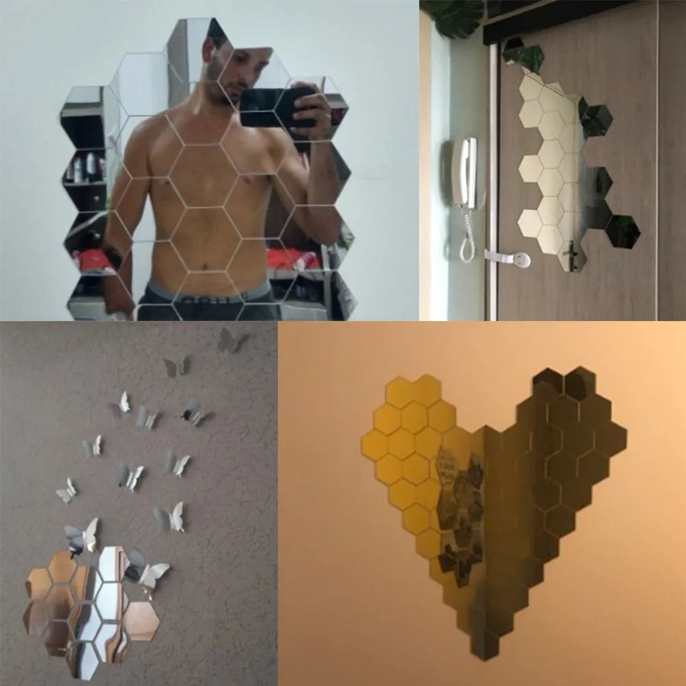 Hexa Mirrors: Hexagon Shaped Reflective Stickers