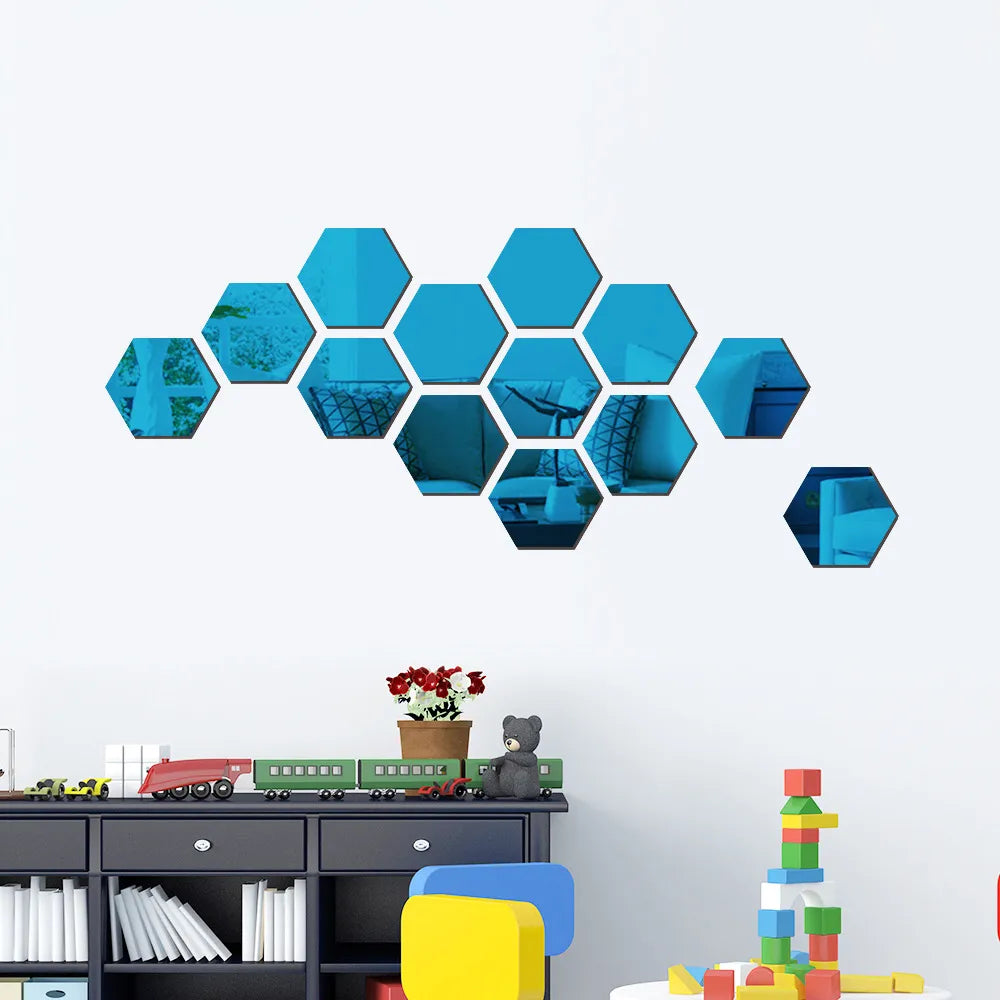 Hexa Mirrors: Hexagon Shaped Reflective Stickers