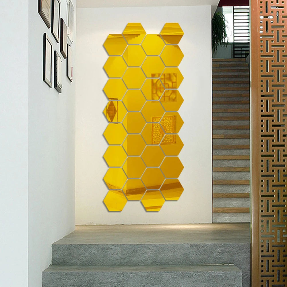 Hexa Mirrors: Hexagon Shaped Reflective Stickers