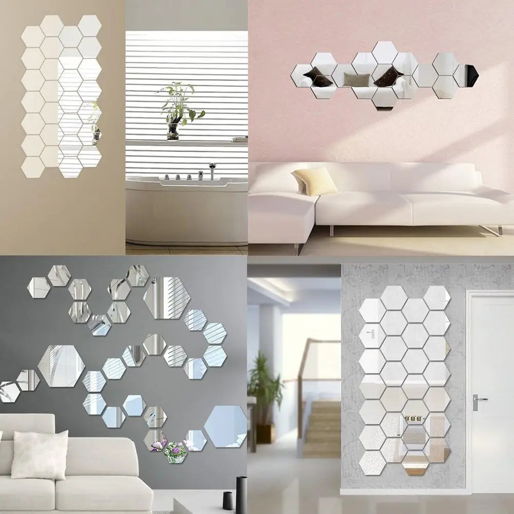 Hexa Mirrors: Hexagon Shaped Reflective Stickers