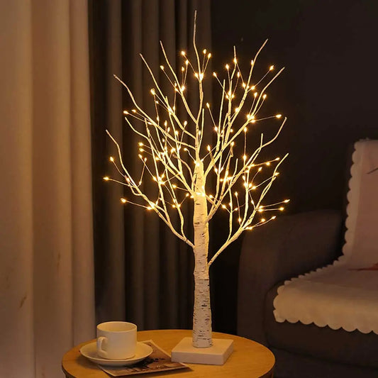 Twinkling LED Birch Tree