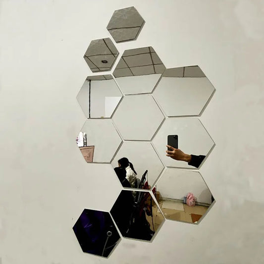 Hexa Mirrors: Hexagon Shaped Reflective Stickers
