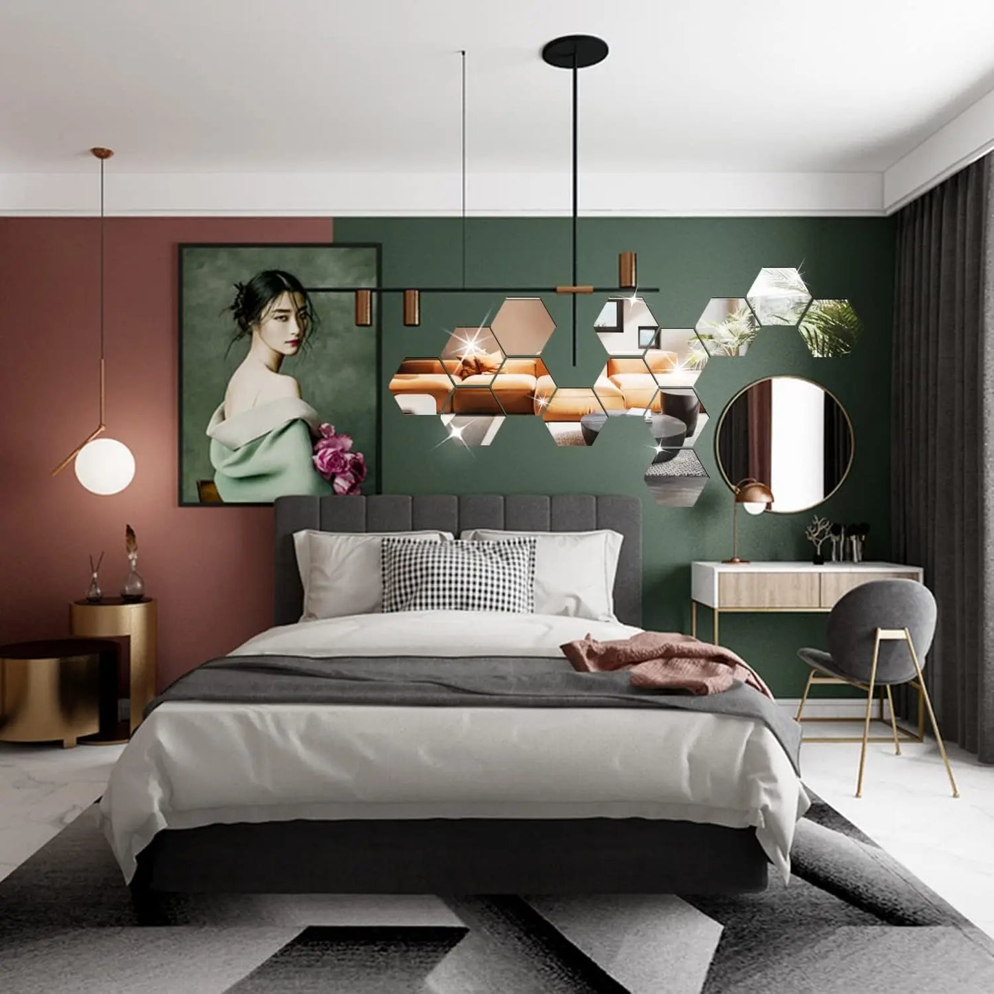 Hexa Mirrors: Hexagon Shaped Reflective Stickers