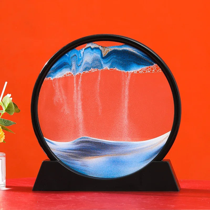 3D Sandscape Roundglass-Black Base