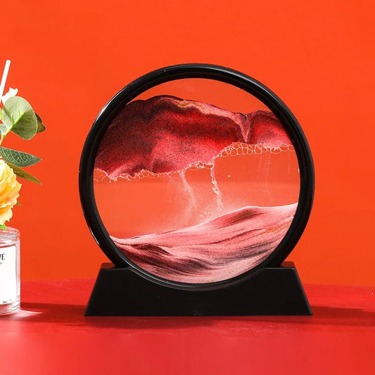 3D Sandscape Roundglass-Black Base